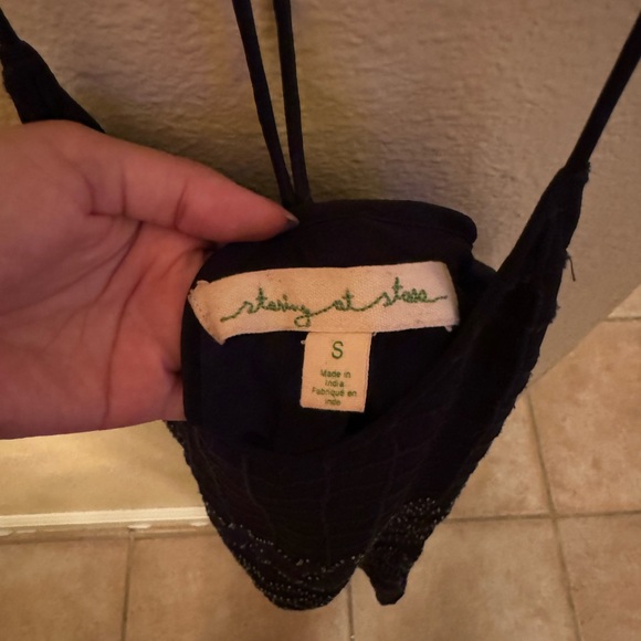 Urban Outfitters staring at the stars Black Beaded Midi Dress - Picture 3 of 5